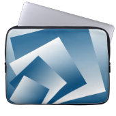 Blaugrüne Geometrie Laptopschutzhülle (Vorderseite)