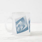 Blaugrüne Geometrie Mattglastasse (Links)