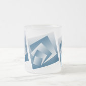Blaugrüne Geometrie Mattglastasse (Mittel)