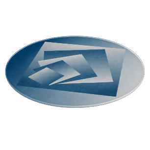Blaugrüne Geometrie Schneidebrett