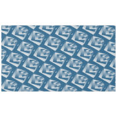 Blaugrüne Geometrie Tischdecke (Vorderseite (Horizontal))