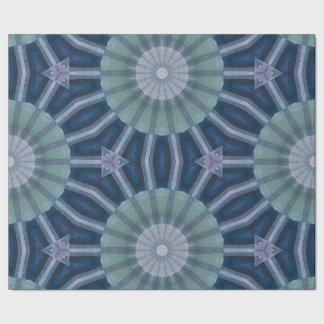 Blaugrüne geometrische Kaleidoskop-Muster Geschenkpapier