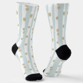 Blaugrüne Gestaltung mit Goldglitter Socken (Gewinkelt)