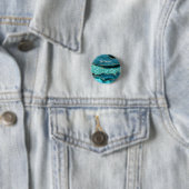 Blaugrüne Gold Glitter Marmor Namensbutton Button (Beispiel)