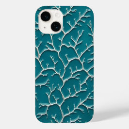 Blaugrüne iPhone-Hülle mit Adertextur Case-Mate iPhone 14 Hülle