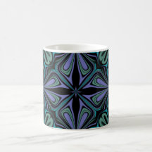 Blaugrüne Kaleidoskop-Abstrakt-Tasse