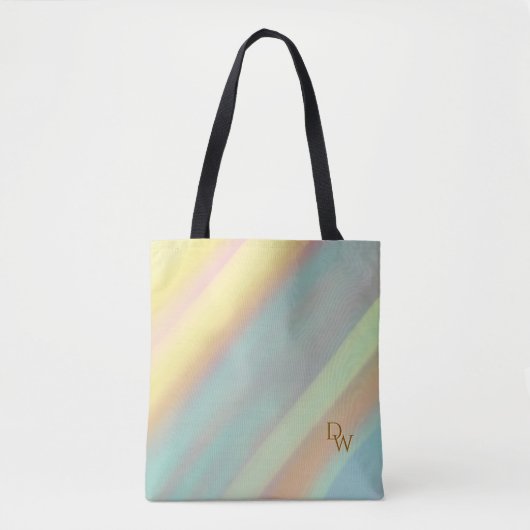 Blaugrüne Küsteninitialen Tasche (Vorderseite)