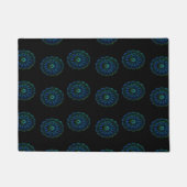 Blaugrüne Mandala Fußmatte (Vorderseite)