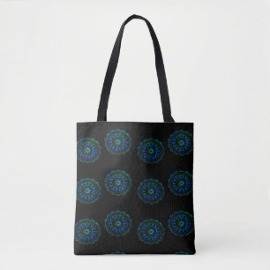 Blaugrüne Mandala Tasche