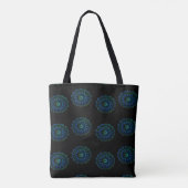 Blaugrüne Mandala Tasche (Rückseite)