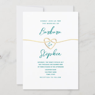 Blaugrüne minimalistische Hochzeitseinladung im Sk Einladung