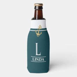 Blaugrüne Mit Monogramm Flasche Cooler Flaschenkühler