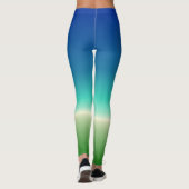 Blaugrüne Ozean-Steigung Leggings (Rückseite)