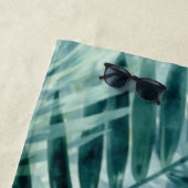 Blaugrüne Palmwedel Strandtuch (Beispiel)