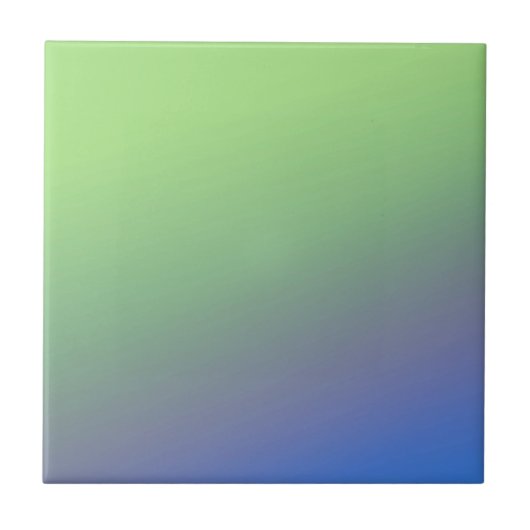 Blaugrüne Regenbogen-Abstrakt-Textur-Muster-Kunst Fliese (Vorderseite)