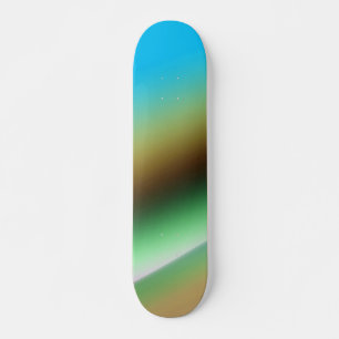 Blaugrüne Regenbogen-Abstrakt-Textur-Muster-Kunst Skateboard