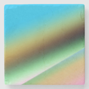 Blaugrüne Regenbogen-Abstrakt-Textur-Muster-Kunst Steinuntersetzer