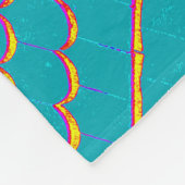 blaugrüne Schindeln Thunder_Cove Fleecedecke (Ecke)