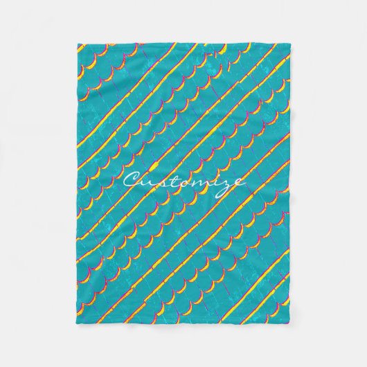 blaugrüne Schindeln Thunder_Cove Fleecedecke (Vorderseite)