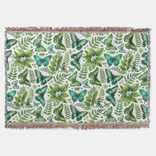 Blaugrüne Schmetterlinge Decke (Vorderseite)