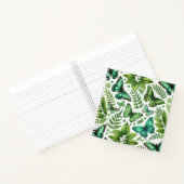 Blaugrüne Schmetterlinge Notizblock (Innenseite)