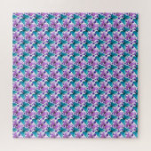 Blaugrüne Schmetterlingsblumenmuster  Puzzle (Horizontal)
