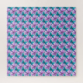 Blaugrüne Schmetterlingsblumenmuster  Puzzle (Vertikal)