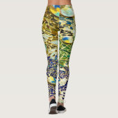 Blaugrüne spanische Mosaik Leggings (Rückseite)