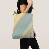 Blaugrüne Strandküste Anfangsbuchstaben  Tasche (Von Nahem)