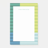 Blaugrüne Streifen lustige farbige Rahmen personal Post-it Klebezettel (Vorderseite)