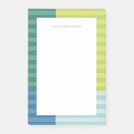 Blaugrüne Streifen lustige farbige Rahmen personal Post-it Klebezettel