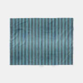 Blaugrüne Streifenmuster Fleecedecke (Vorderseite (Horizontal))