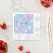 Blaugrüne und violette schillernde Gestaltung, Sch Serviette (Beispiel)