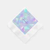Blaugrüne und violette schillernde Gestaltung, Sch Serviette (Ecke)