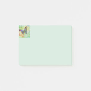 Blaugrüne und violette Schmetterlinge Post-it Klebezettel