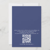 Blaugrüne Wasserfarbe Eleganter QR-Code Hochzeit Einladung (Rückseite)