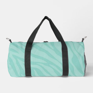 Blaugrüne Zebradrucke Duffle Bag