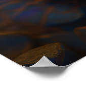 Blaugrüner Boulder-Opal inspirierter Felsen Poster (Ecke)