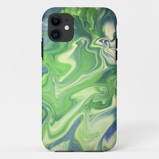 Blaugrüner gemarmorter Telefon-Kasten Case-Mate iPhone Hülle (Rückseite)