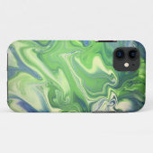 Blaugrüner gemarmorter Telefon-Kasten Case-Mate iPhone Hülle (Rückseite (Horizontal))
