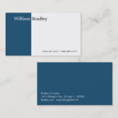 Blaugrüner Kasten Visitenkarte (Vorne/Hinten)