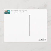 Blaugrüner Schmetterling Postkarte (Rückseite)