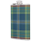 Blaugrüner schottischer Tartan-Karo Flachmann (Links)