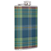 Blaugrüner schottischer Tartan-Karo Flachmann (Rechts)