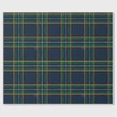 Blaugrüner Tartan-Karo-Geschenkpapier Geschenkpapier (Flach)