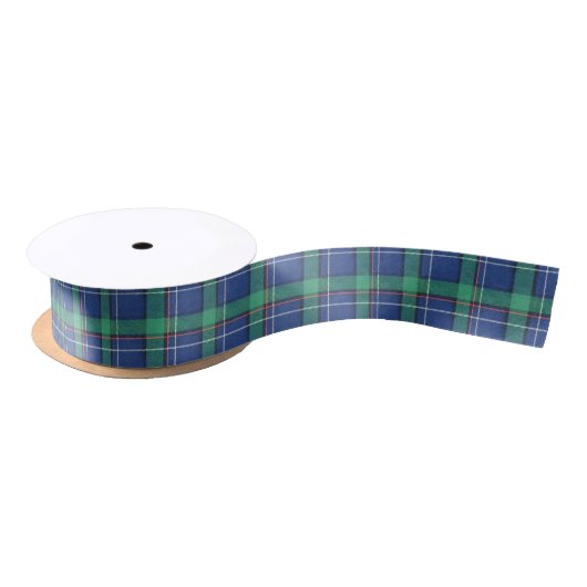 Blaugrüner Tartan Karomuster MacKenzie Clan Satinband (Spule)
