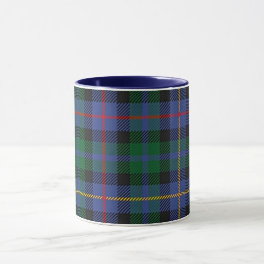 Blaugrüner Tartan Tasse (Zentrum)