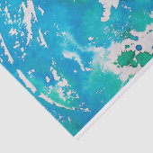 blaugrünes abstraktes Gewebepapier Seidenpapier (Ausschnitt)