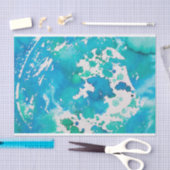 blaugrünes abstraktes Gewebepapier Seidenpapier (Handwerk)