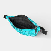 Blaugrünes Dreiecksmuster Bauchtasche (Offen)